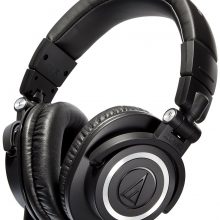 Tai nghe kiểm âm Audio-Technica ATH-M50X chính hãng, cáp rời, jack cắm 3.5 + 6.0mm, có thể gấp gọn