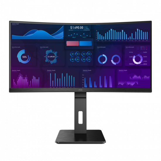 Màn Hình Cong AOC 34inch CU34G2X (WQHD, VA, 144Hz, 1ms,)