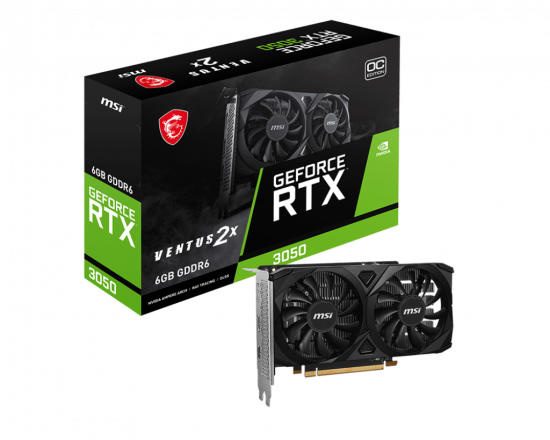 Card màn hình VGA MSI GeForce RTX 3050 VENTUS 2X E 6G OC GDDR6