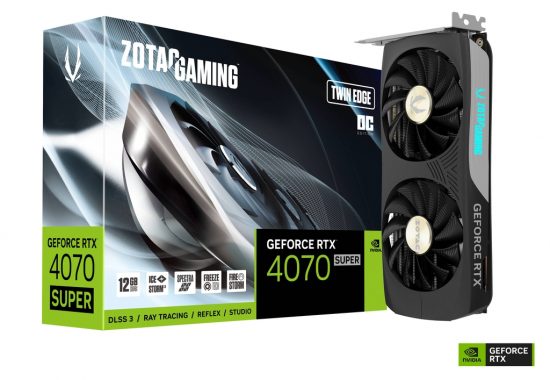 Card màn hình ZOTAC GAMING GeForce RTX 4070 SUPER Twin Edge OC 12GB GDDR6X (ZT-D40720H-10M)