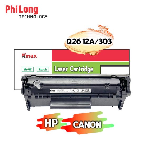 CARTRIDGE LASER KMAX 12A, 303, FX9 (HP1020, 3050, CANON 2900, 3000)