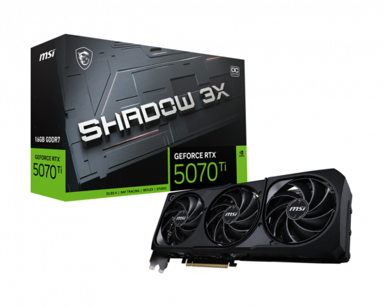 Card màn hình VGA MSI GeForce RTX 5070 Ti 16G SHADOW 3X OC GDDR7