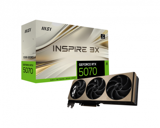 Card màn hình VGA MSI GeForce RTX 5070 12G INSPIRE 3X GDDR7