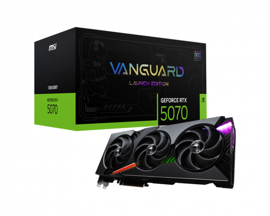 Card màn hình VGA MSI GeForce RTX 5070 12G VANGUARD SOC LAUNCH EDITION GDDR7