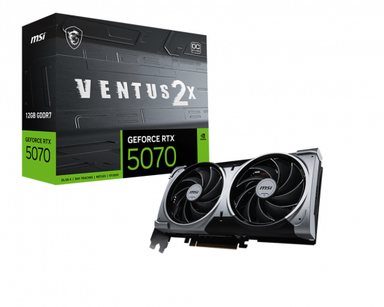 Card màn hình VGA MSI GeForce RTX 5070 12G VENTUS 2X OC GDDR7