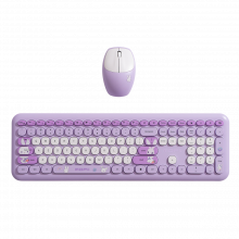 Combo Bàn Phím Và Chuột Không Dây MOFII 666 Pro Purple