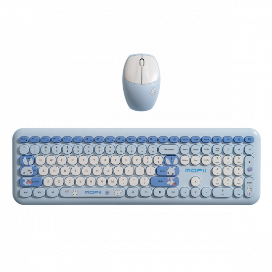Combo Bàn Phím Và Chuột Không Dây MOFII 666 Pro Blue