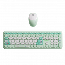 Combo Bàn Phím Và Chuột Không Dây MOFII 666 Pro Green