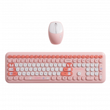 Combo Bàn Phím Và Chuột Không Dây MOFII 666 Pro Pink