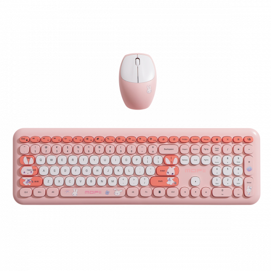 Combo Bàn Phím Và Chuột Không Dây MOFII 666 Pro Pink