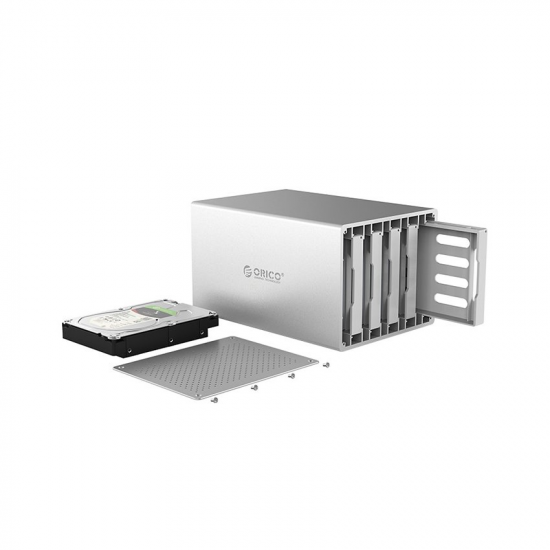 Hộp Đựng Ổ Cứng HDD 3.5inch 5 Khe Cắm SATA 3 ORICO WS500RU3 (5X16TB, USB-B 3.0, WH)