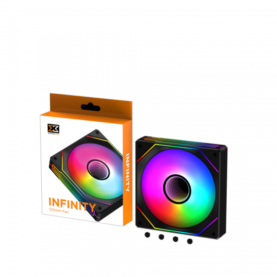 Fan Case Xigmatek Infinity 120mm Black - EN44564 (Fan vô cực, RGB Fixed, Fan thổi)