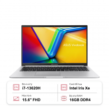 Laptop ASUS VivoBook 15 X1502VA-BQ886W (Intel Core i7-13620H, Ram 16GB, SSD 512GB, Intel Iris Xe Graphics, Màn Hình 15.6inch FullHD, Windows 11)