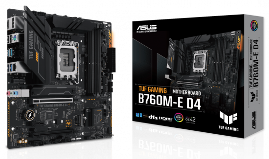 Mainboard ASUS TUF GAMING B760M-E D4 (LGA 1700, 4x DDR5, HDMI, Displayport, M.2 PCIe 4.0)
