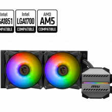 Tản nhiệt nước AIO CPU MSI MAG CORELIQUID M240 Black (LGA 1851/1700/1200/115x/20xx, AM5/AM4/TR4)