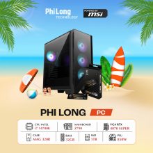 PC Phi Long AI Advanced - i7 14700K / RAM 32GB / SSD 1TB / RTX 4070 Super / Tản E360 - Powered By MSI