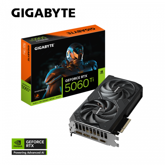 Card Màn Hình Gigabyte GeForce RTX 5060 Ti WINDFORCE 16G (GV-N506TWF2-16GD)