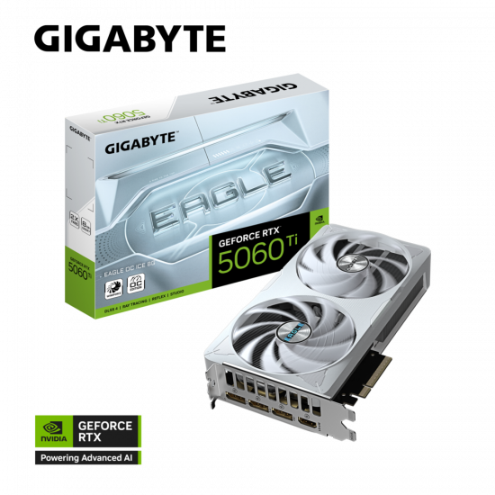 Card Màn Hình Gigabyte GeForce RTX 5060 Ti EAGLE OC ICE 8G GDDR7 (GV-N506TEAGLEOC ICE-8GD)
