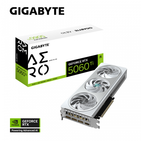 Card Màn Hình Gigabyte GeForce RTX 5060 Ti AERO OC 8G GDDR7 (GV-N506TAERO OC-8GD)