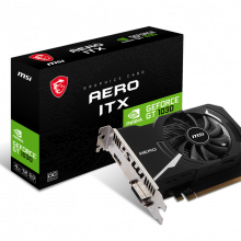 Card Màn Hình MSI GeForce GT 1030 AERO ITX 4GD4 OC (4GB DDR4, HDMI, DVI, 1 fan)