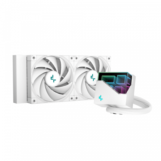 Tản nhiệt nước AIO Deepcool LT520 WH - White (LGA1851/1700/1200/115x/20xx, AM5/AM4/sTRX4/sTR4, Fan No LED)