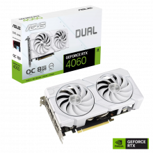 Card màn hình VGA ASUS Dual GeForce RTX 4060 EVO White OC Edition 8GB GDDR6 (DUAL-RTX4060-O8G-EVO-WHITE)