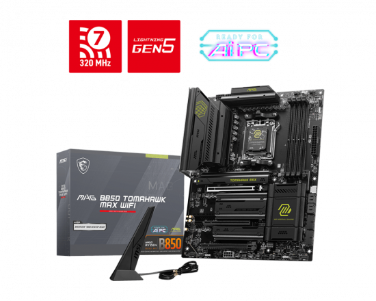 Mainboard MSI MAG B850 TOMAHAWK MAX WIFI (AM5, 4x DDR5, HDMI, M.2 PCIe 5.0, WiFi 7, ATX)