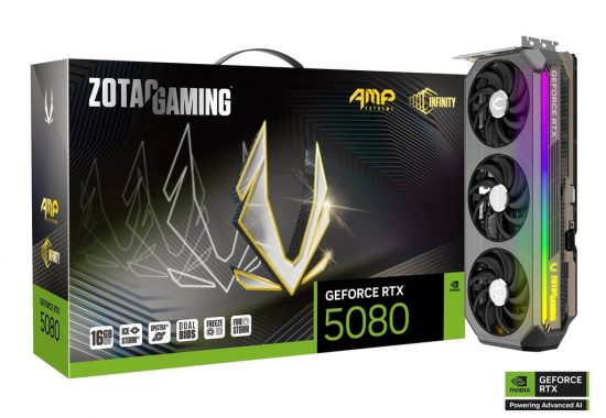 Card màn hình ZOTAC GAMING GeForce RTX 5080 AMP Extreme INFINITY 16GB GDDR7 (ZT-B50800B-10P)