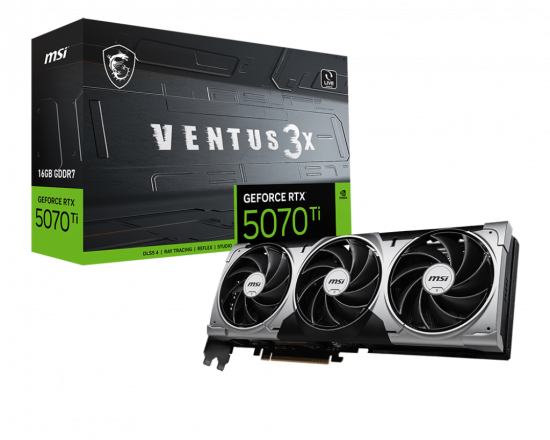 Card màn hình VGA MSI GeForce RTX 5070 Ti 16G VENTUS 3X GDDR7