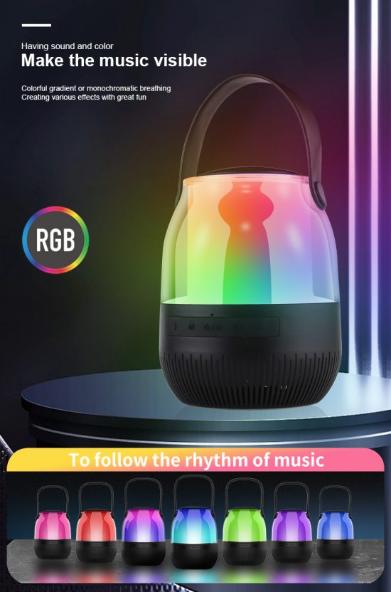Loa di động KISONLI LP-6S, 8W, có thể dùng làm đèn led chiếu sáng
