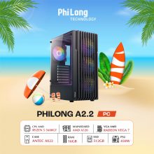 PC Phi Long Office A2.2 (Ryzen 5 5600GT, A520M, RAM 16GB, SSD 512GB, PSU 400W, WiFi)