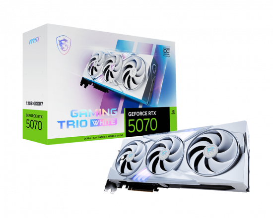Card màn hình VGA MSI GeForce RTX 5070 12G GAMING TRIO OC WHITE GDDR7
