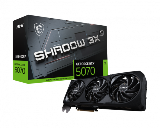 Card màn hình VGA MSI GeForce RTX 5070 12G SHADOW 3X GDDR7