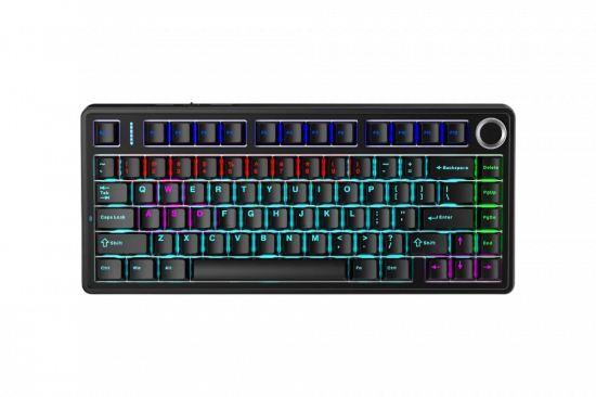Bàn Phím Cơ Có Dây AULA F75 Red Switch (80 phím, PBT Keycap, Multi LED)