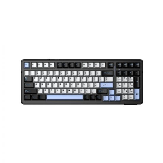Bàn Phím Cơ Không Dây AULA F99 Đen - Trắng - Xanh Dương Star Vector Switch (99 phím, 3 mode, Gasket mount, Hotswap)