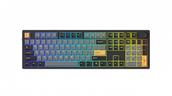 Bàn Phím Cơ Không Dây DareU EK106 PRO Black Golden - DareU Cloud Switch (3 mode, PBT Keycap, Hotswap 5-pin, LED RGB)