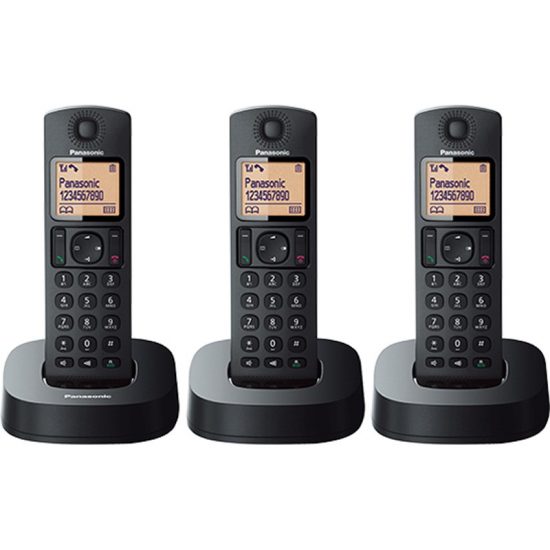 ĐIỆN THOẠI BÀN KHÔNG DÂY PANASONIC KX-TGC313CX BLACK ( 3 máy, Có LCD)