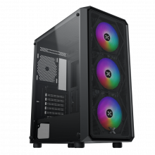 Vỏ case Xigmatek DUO X 3F Black - EN45127 (E-ATX, Sẵn 3 fan RGB, Max 8 fan, Rad 360)