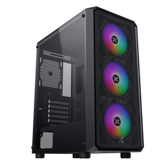 Vỏ case Xigmatek DUO X 3F Black - EN45127 (E-ATX, Sẵn 3 fan RGB, Max 8 fan, Rad 360)