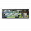 Bàn Phím Cơ Không Dây AULA F99 PRO Đen - Xám - Xanh Lá Grey Wood V3 Switch (99 phím, Núm xoay, 3 mode, Gasket mount, Hotswap)