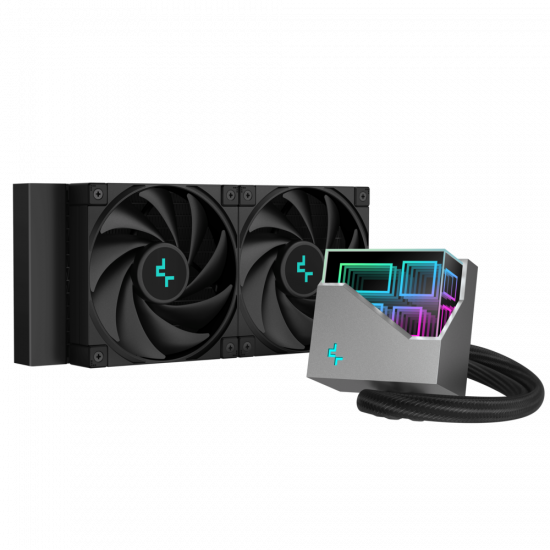 Tản nhiệt nước AIO Deepcool LT520 - Black (LGA1851/1700/1200/115x/20xx, AM5/AM4/sTRX4/sTR4, Fan No LED)