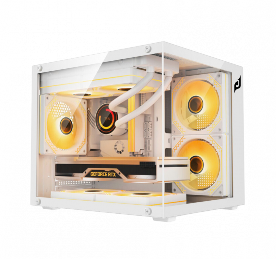 Vỏ Case Máy Tính EDRA ECS1305 White (m-ATX, No Fan, Max 7 Fan, Rad 240)