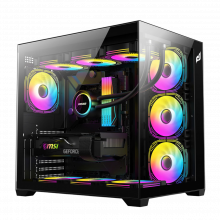 Vỏ Case Máy Tính EDRA ECS1504 Black (ATX, No Fan, Max 10 Fan, Rad 360, USB-C)