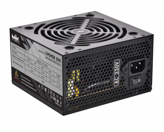 Nguồn Máy Tính MIK 500W S-POWER 500 Black (230V)