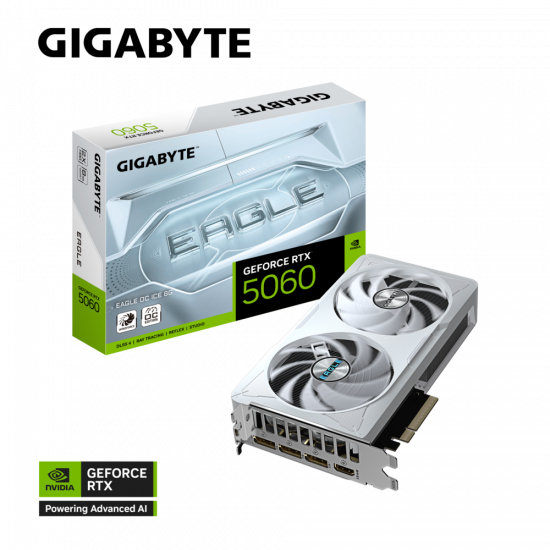 Card Màn Hình Gigabyte GeForce RTX 5060 EAGLE OC ICE 8G GDDR7 (GV-N5060EAGLEOC ICE-8GD)
