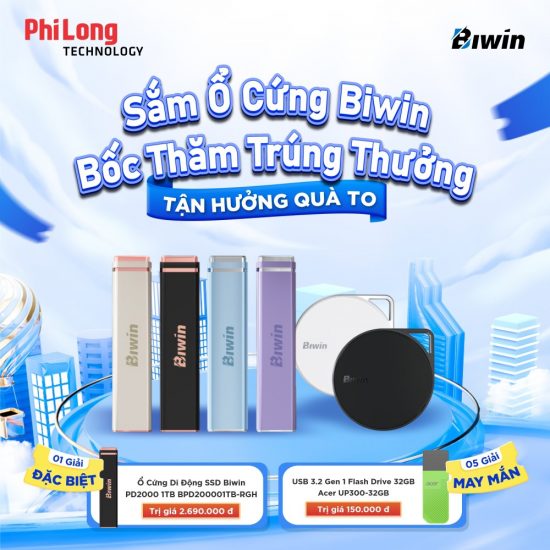 Ổ Cứng Di Động SSD Biwin PD2000 2TB USB 3.2 Gen 2x2 Type-C Black