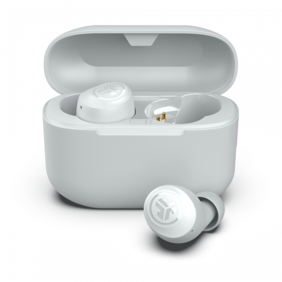 Tai Nghe True Wireless JLab Go Pop+ Cloud White (Bluetooth 5.3, Pin 9 giờ, IPX4)