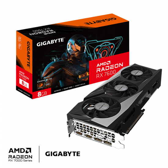 Card Màn Hình Gigabyte Radeon RX 7600 GAMING OC 8G GDDR6 (GV-R76GAMING OC-8GD)