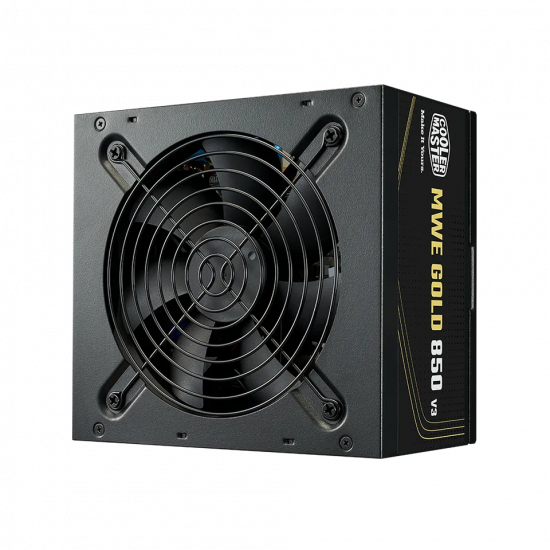 Nguồn Máy Tính Cooler Master MWE GOLD 850 V3 ATX 3.1 850W 80 Plus Gold, Full Range, Non-Modular (MPE-8506-ACAG-BEU)