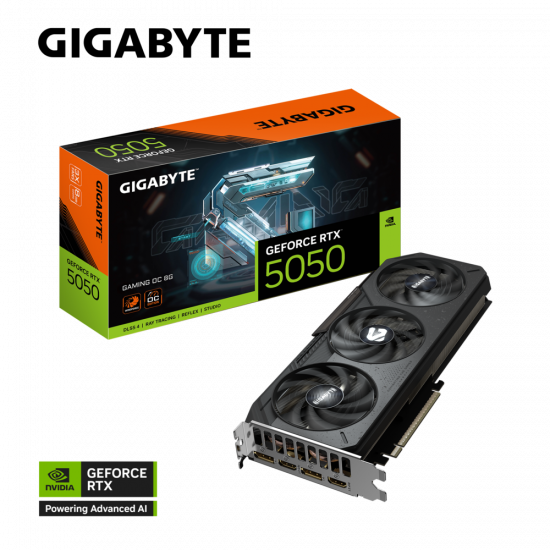 Card Màn Hình Gigabyte GeForce RTX 5050 GAMING OC 8G GDDR6 (GV-N5050GAMING OC-8GD)